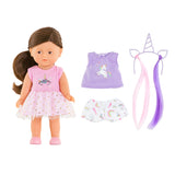 Lalka Corolle Unicorn Romy 20cm - mini zestaw do zabawy Corolline z akcesoriami.