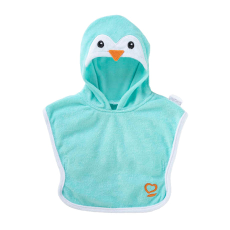 Peleryna do kąpieli Corolle Baby Doll Pingwin 36 cm - akcesoria dla lalek niebieskie.