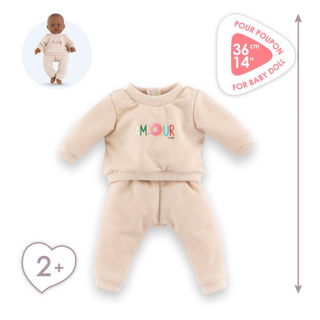 Beżowy dres Corolle dla lalki baby, 36cm