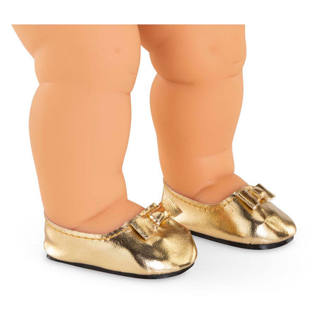 Złote baleriny Corolle Baby Doll - akcesoria dla lalek 36cm.