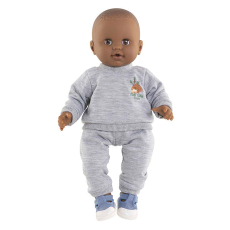 Kostium dla lalki Corolle do biegania szary 36 cm - miękkie ubranko dla lalki.