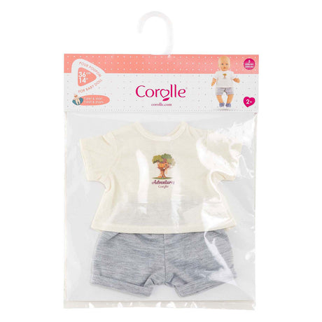Koszulka i spodenki dla lalki Corolle Baby Doll 36 cm szare.
