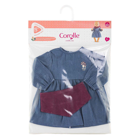 Sukienka dla lalki Corolle jeansowa z szalikiem dla lalki baby 42cm - ubranka dla lalek.