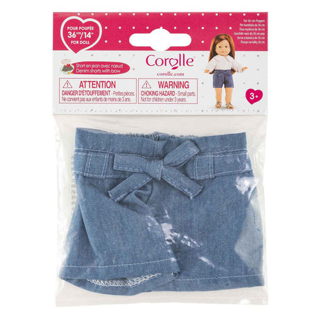 Spodenki jeansowe Corolle ma dla lalek z kokardką - 36cm