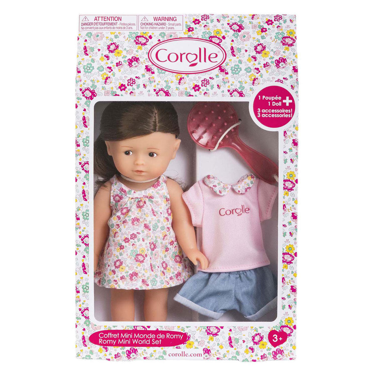 Mini laleczka bobas Corolle Romy z 3 akcesoriami - 20 cm