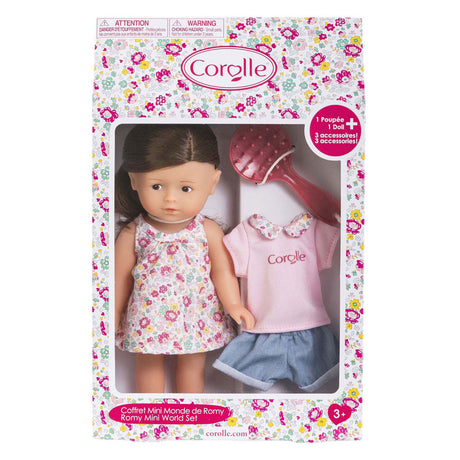 Mini laleczka bobas Corolle Romy z 3 akcesoriami - 20 cm
