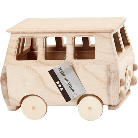 Creativ Company Wooden Mini Bus, 17x10x13cm