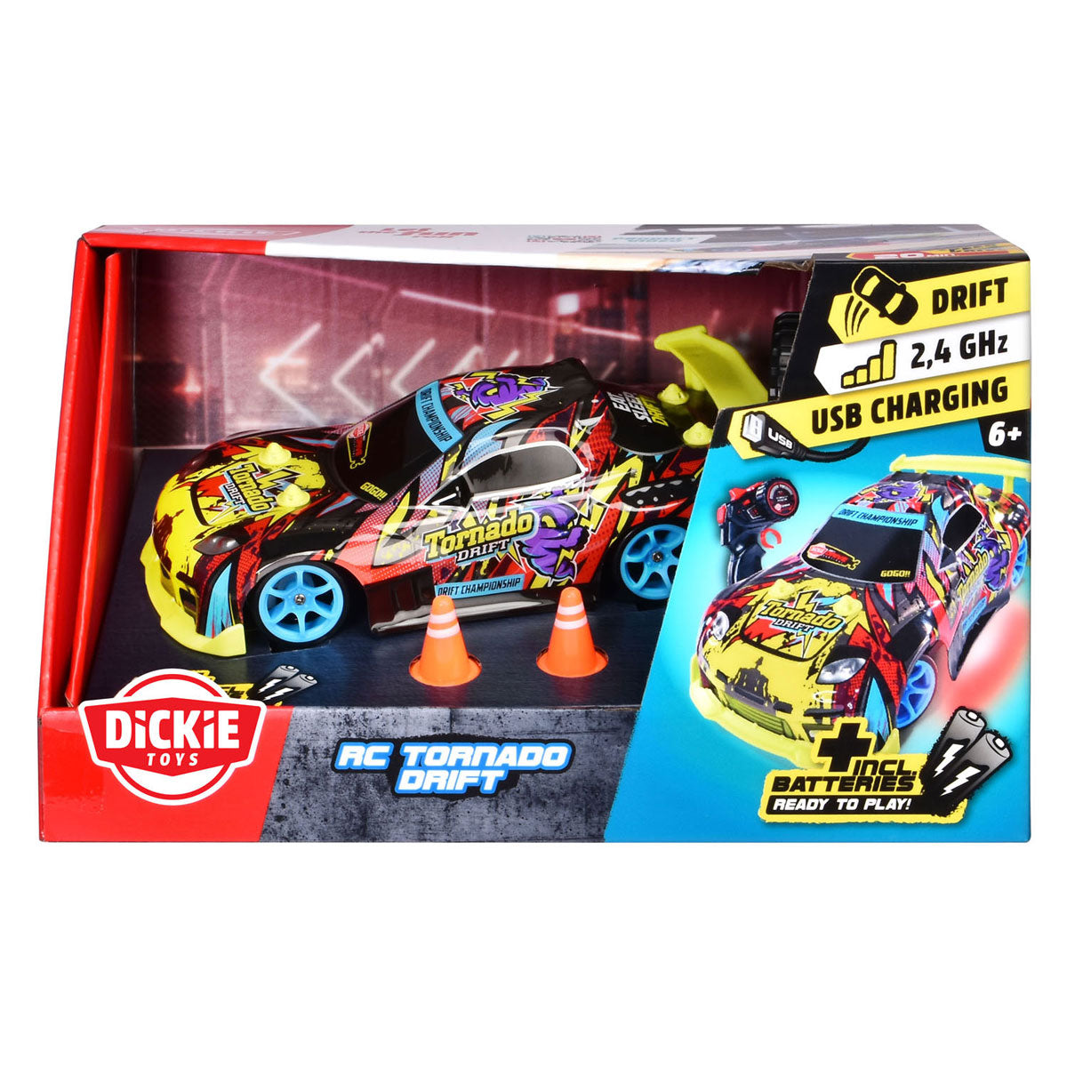 Dickie RC sterowalny auto tornado dryft rtr