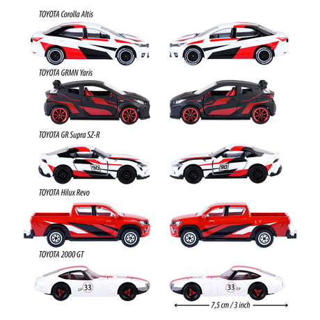 Majorette Toyota Dis-Cast Cars Cars Gift Pack, 5.
