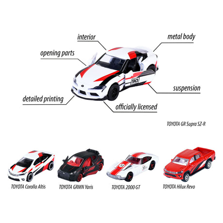 Majorette Toyota Dis-Cast Cars Cars Gift Pack, 5.