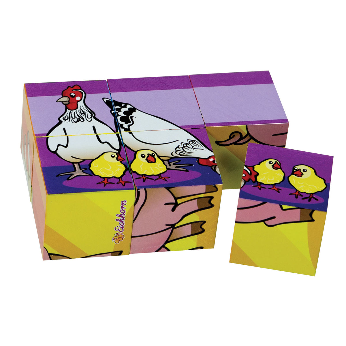 Puzzle blokowe Eichhorn, 6 elementów.