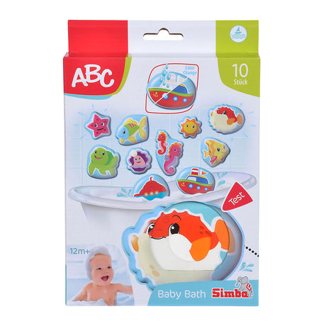 ABC magiczne zabawki do kąpieli zwierzęta morskie, 10 szt.