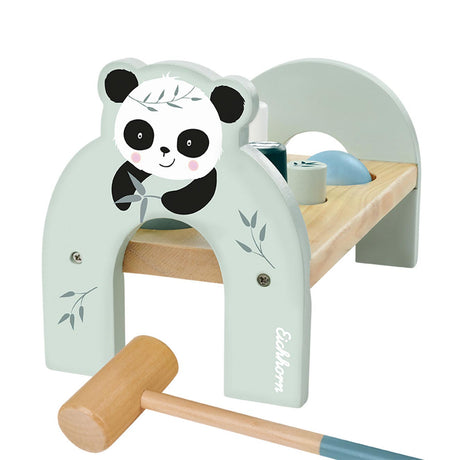 Drewniana ławeczka z młotkiem Eichhorn Panda - zabawka edukacyjna dla dzieci.