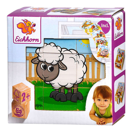Drewniane puzzle firmy Eichhorn Farma z certyfikatem FSC.