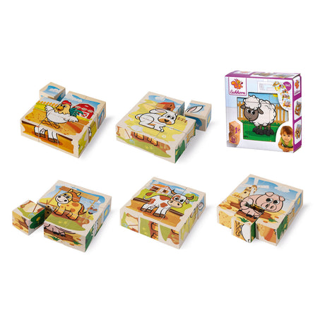 Drewniane puzzle firmy Eichhorn Farma z certyfikatem FSC.