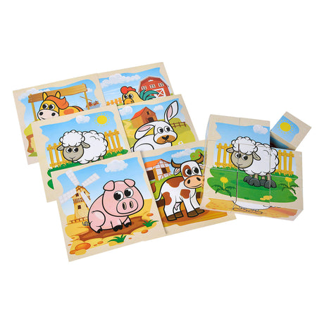 Drewniane puzzle firmy Eichhorn Farma z certyfikatem FSC.