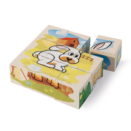 Drewniane puzzle firmy Eichhorn Farma z certyfikatem FSC.