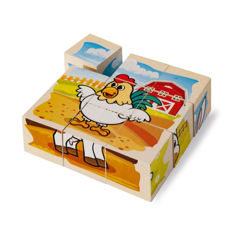 Drewniane puzzle firmy Eichhorn Farma z certyfikatem FSC.