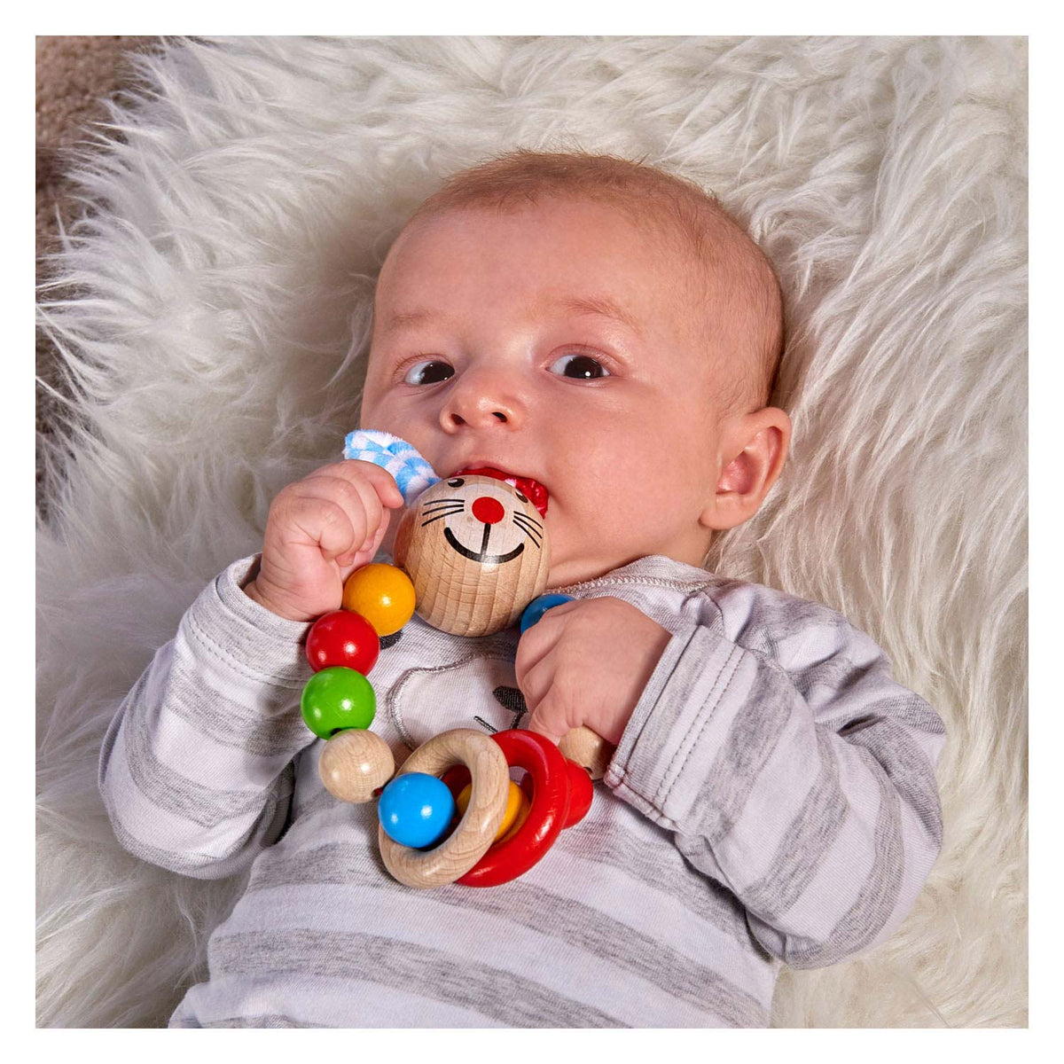 Drewniany gryzak Eichhorn Baby, królik