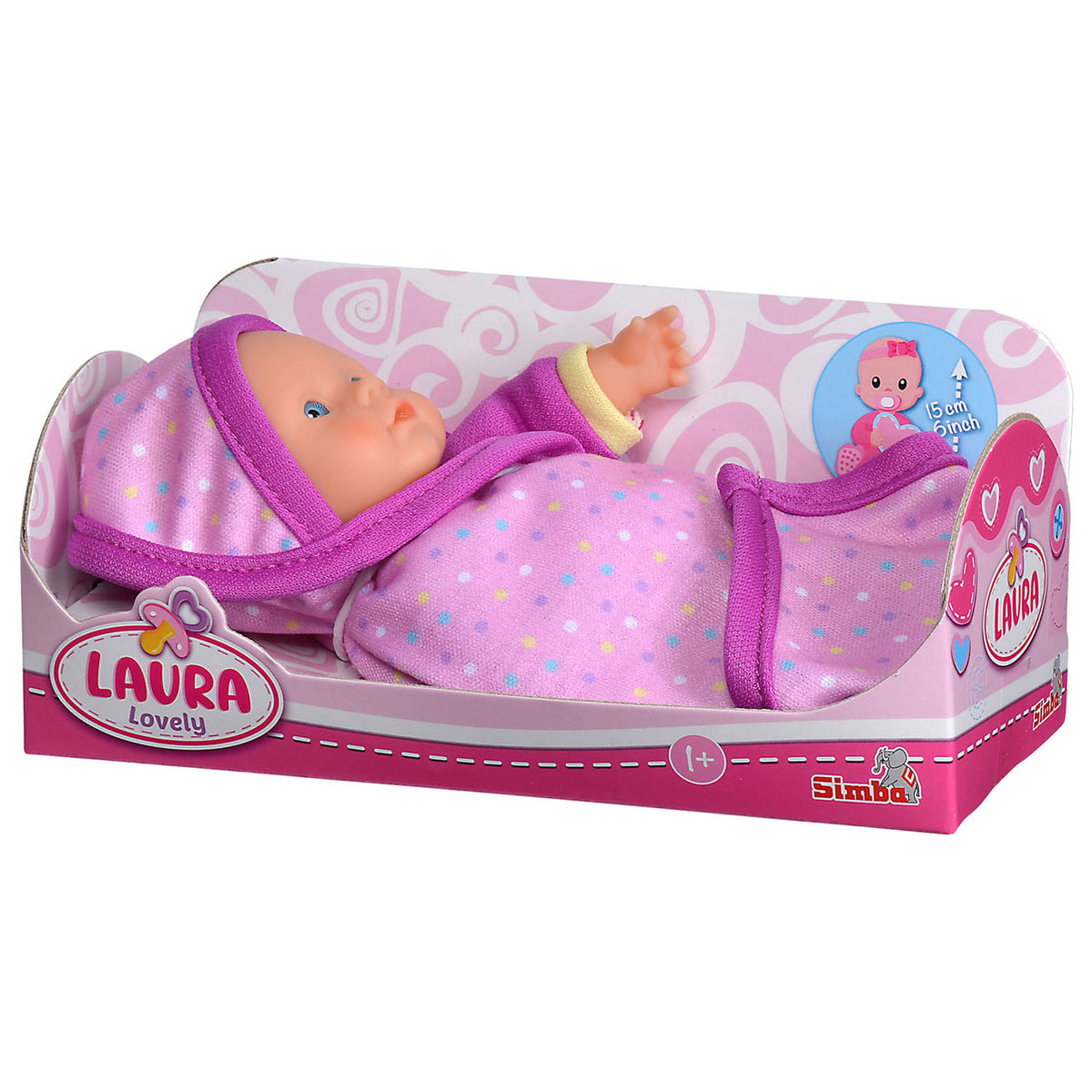 Urocza laleczka Simba Laura z kocykiem