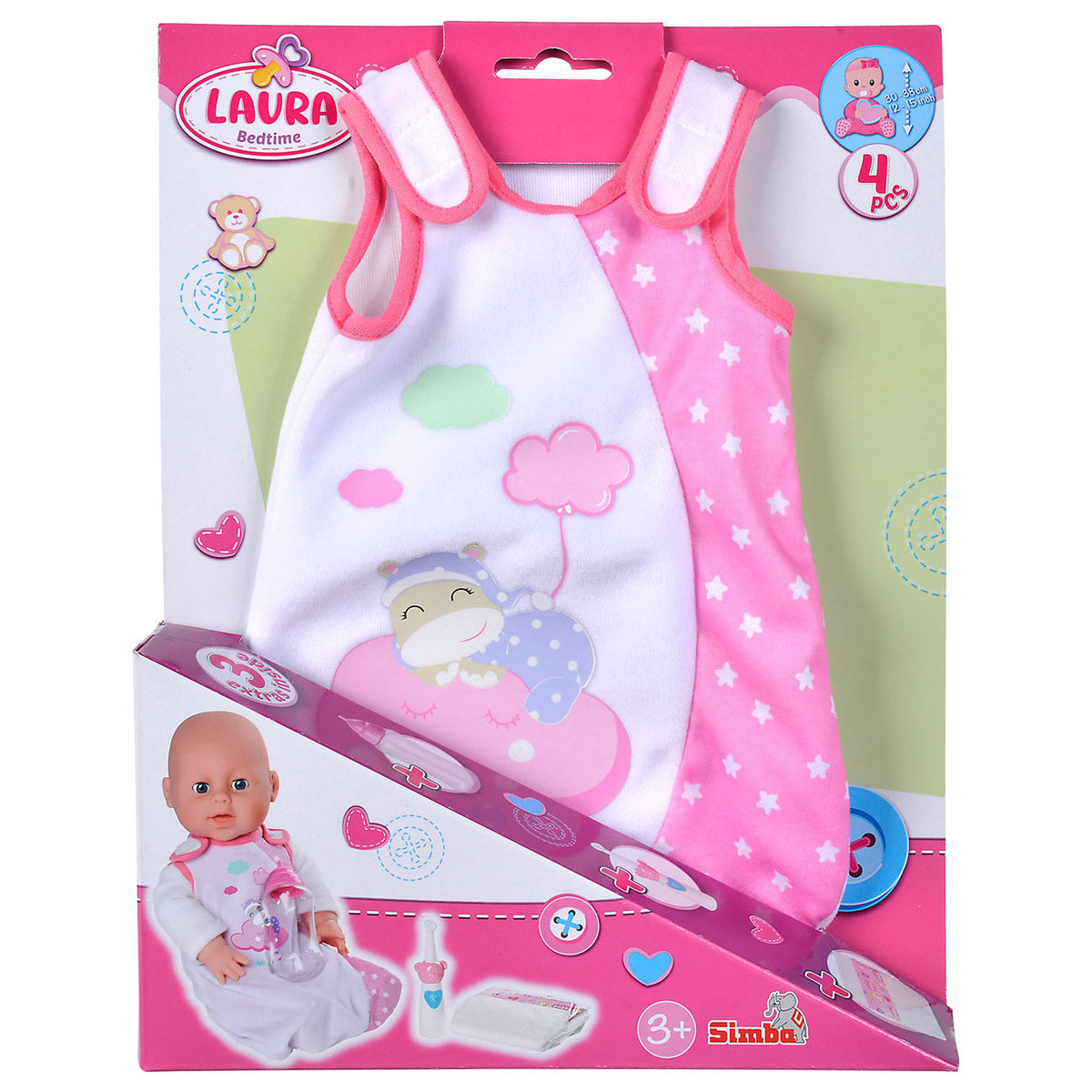 Zestaw do spania i akcesoria dla lalki Simba Laura