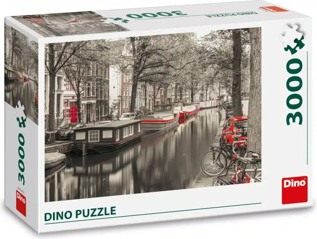 Puzzle Dinotoys z kanałem w Amsterdamie 3000 elementów