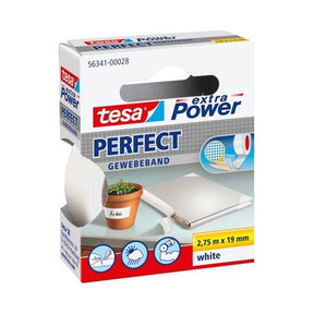 Taśma samoprzylepna Tesa Extra Power Perfect – biała – 19 mm x 2,75 m