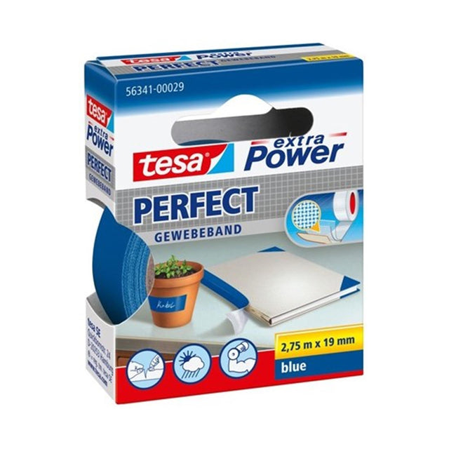 Tesa Perfect 56341-00029-03 taśma tekstylna Extra Power niebieska (dł. x szer.) 2,75 m x 19 mm 1 szt.