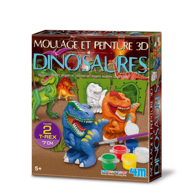 Odlewanie gipsu 4m i malowanie dinozaurów 3D