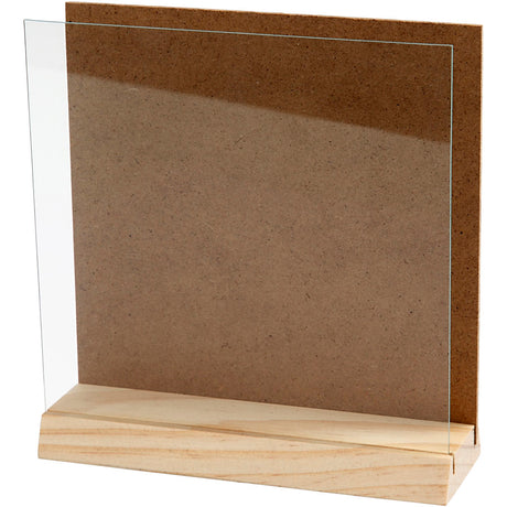 Creativ Company Wooden 3D Talerz ze szkłem, 15x15 cm
