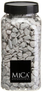 Mica decorations lichtgrijze decoratie steentjes 650ml -