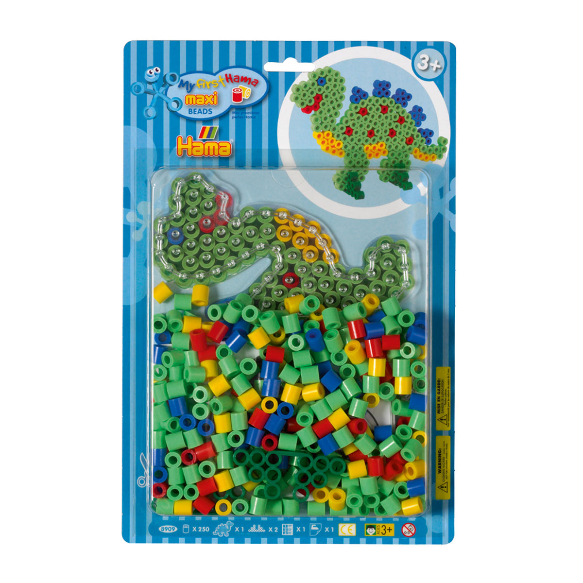 Hama prasowanie koralików maxi - Dino, 250st.