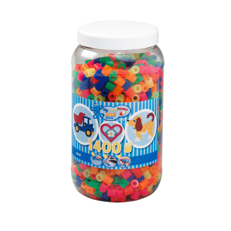 Koraliki do naprasowania Hama maxi w doniczce - mix neonów (051), 1400 szt.