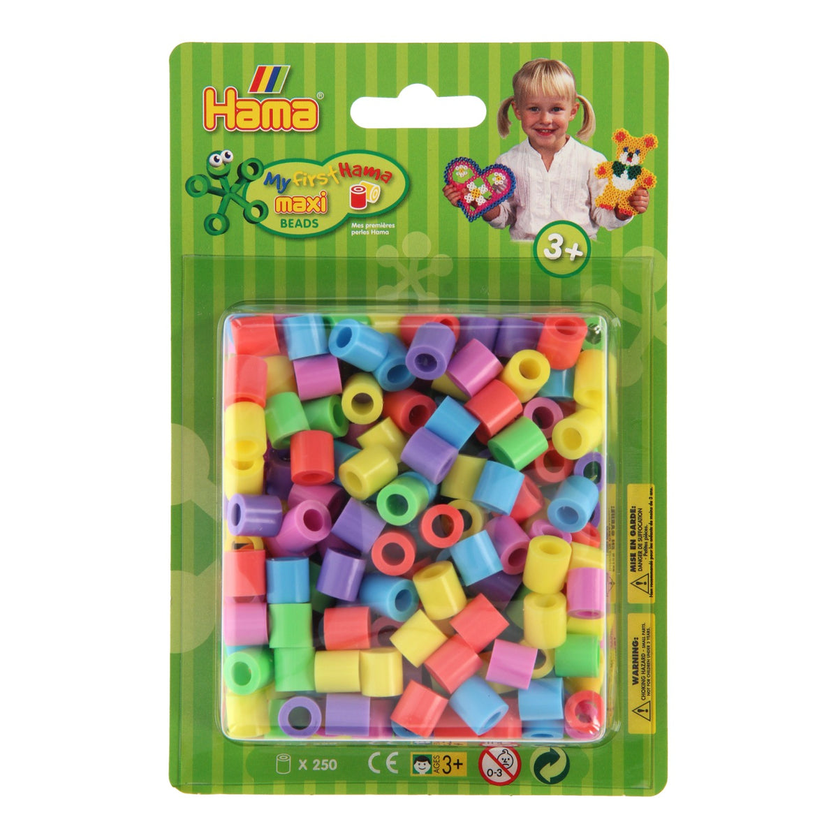 Hama maxi koraliki do naprasowania pastel mix (50), 250 szt.