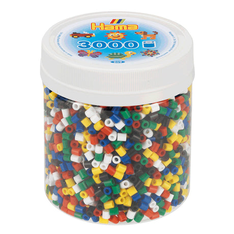 Koraliki do naprasowania Hama midi w słoiczku - mix podstawowy (66), 3000 szt.