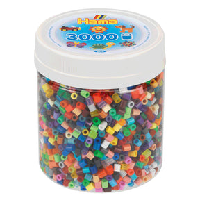 Koraliki do naprasowania Hama midi w słoiczku - mix kolorów (68), 3000 szt.