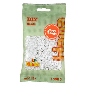 Koraliki do naprasowania Hama midi bio - białe (001), 1000 szt.