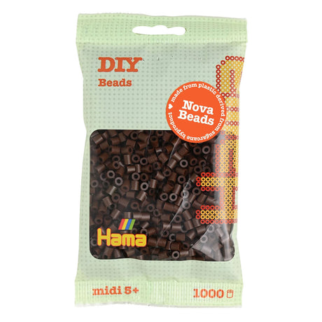 Koraliki do naprasowania Hama midi bio - brązowe (012), 1000 szt.