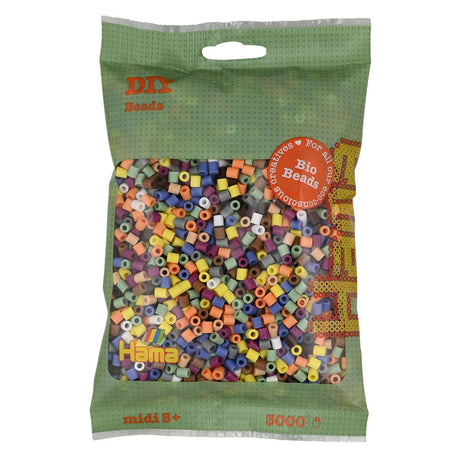 Organiczne koraliki do naprasowania Hama midi - mix kolorów (197), 3000 szt.