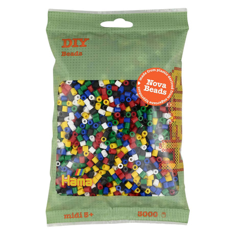 Organiczne koraliki do naprasowania Hama midi - mix kolorów (198), 3000 szt.