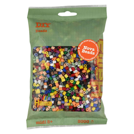 Organiczne koraliki do naprasowania Hama midi - mix kolorów (199), 3000 szt.