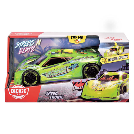 Zielony samochód wyścigowy Dickie Speed tronic