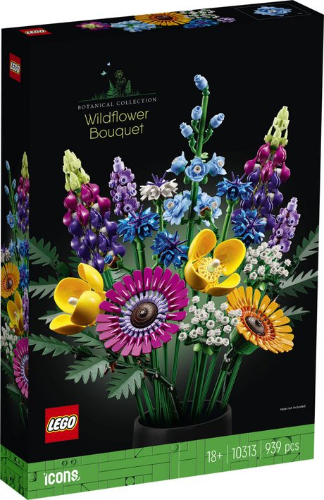 Zestaw Lego Ikony do budowania bukietów polnych kwiatów dla dorosłych, kolekcja botaniczna - 10313