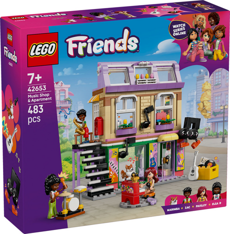 Zestaw Lego Friends Sklep muzyczny i zestaw do budowania mieszkania dla dzieci - 42653