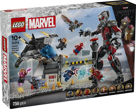 LEGO Super Heroes 76314 Kapitan Ameryka scena akcji wojny domowej