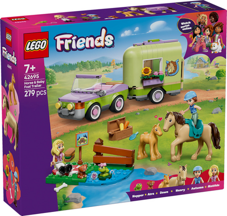 Przyczepka LEGO Friends 42695 z koniem i źrebakiem