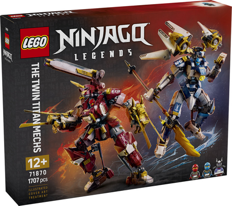 Zestaw Lego Ninjago — zestaw do budowania dwóch potężnych mechów dla dzieci z figurkami 71870