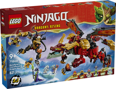 Lego Ninjago Przemieniający Smok Mecha Smok Wyldfyre'a dla dzieci 71868