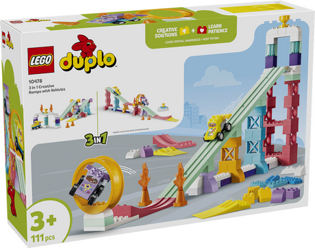 Lego Duplo 10478 Kreatywne rampy 3 w 1 z pojazdami