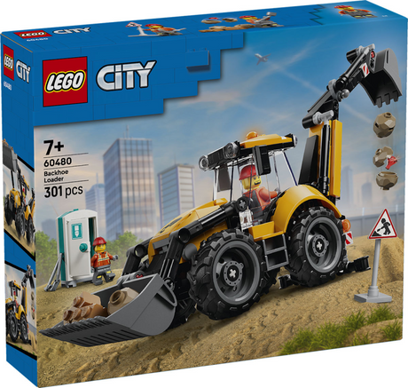 Żółta koparko-ładowarka Lego City dla dzieci i dekoracja pokoju dziecięcego 60480